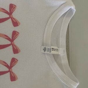 Bella Canvas Kids White Shirt with Pink Bows